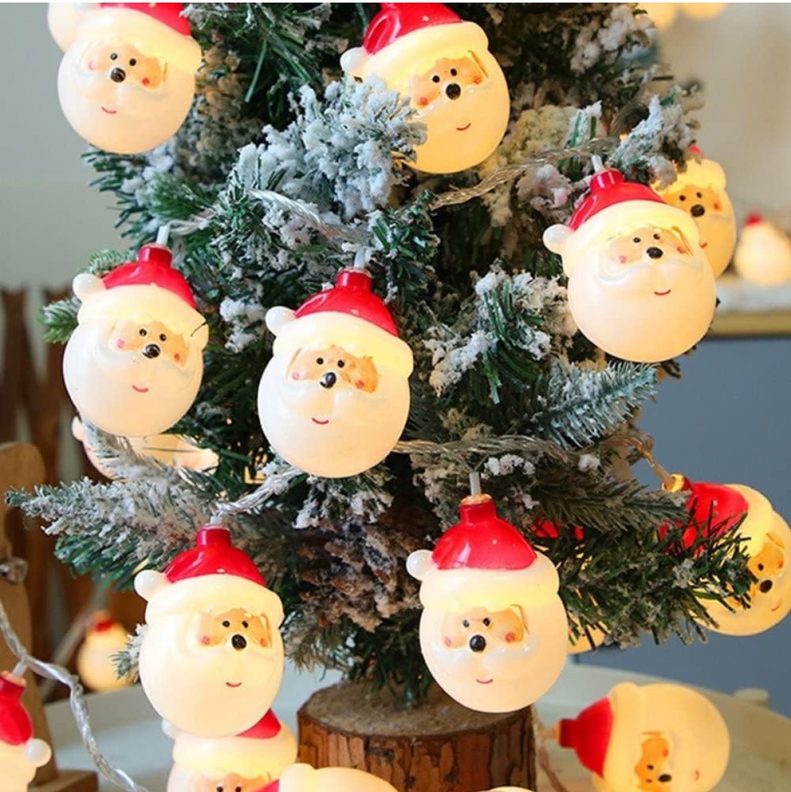 Linterna de cadena de luces de Navidad, muñeco de nieve, estrella, árbol de Navidad, habitación led, decoración de la escena del hogar, ambiente decorativo