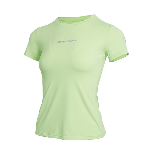 Women's Running Sweatshirt Moisture-Wicking Short-Sleeve Training Top Summer Outdoor Breathable Slimming Fit Fitness Shirt