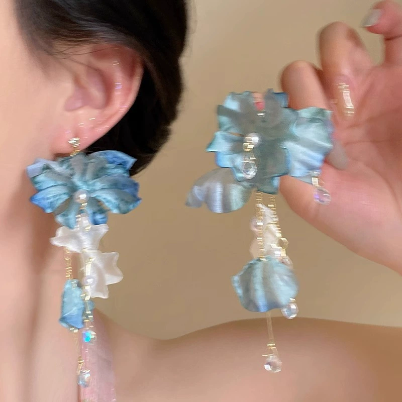 Серебряная игла из жемчуга, стильные универсальные серьги, образец серебро 925, простой и элегантный дизайн, оптом