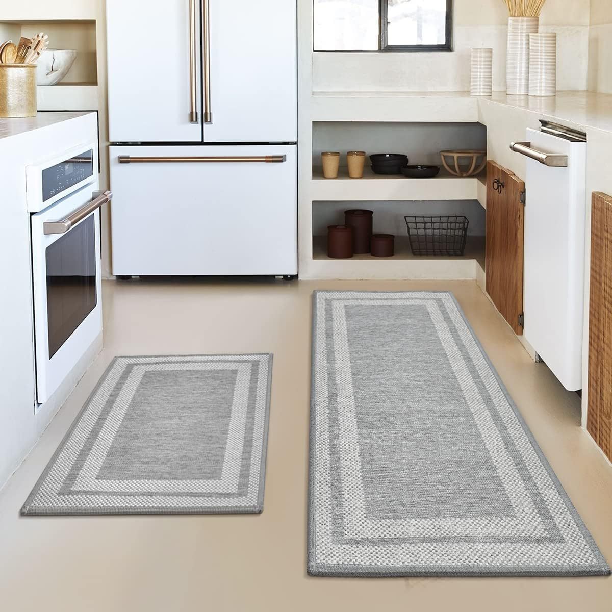 Alfombra de piso de cocina de estilo nórdico transfronterizo cocina de absorción de agua alfombra de piso de cocina de entrada alfombra de puerta TEMU al por mayor