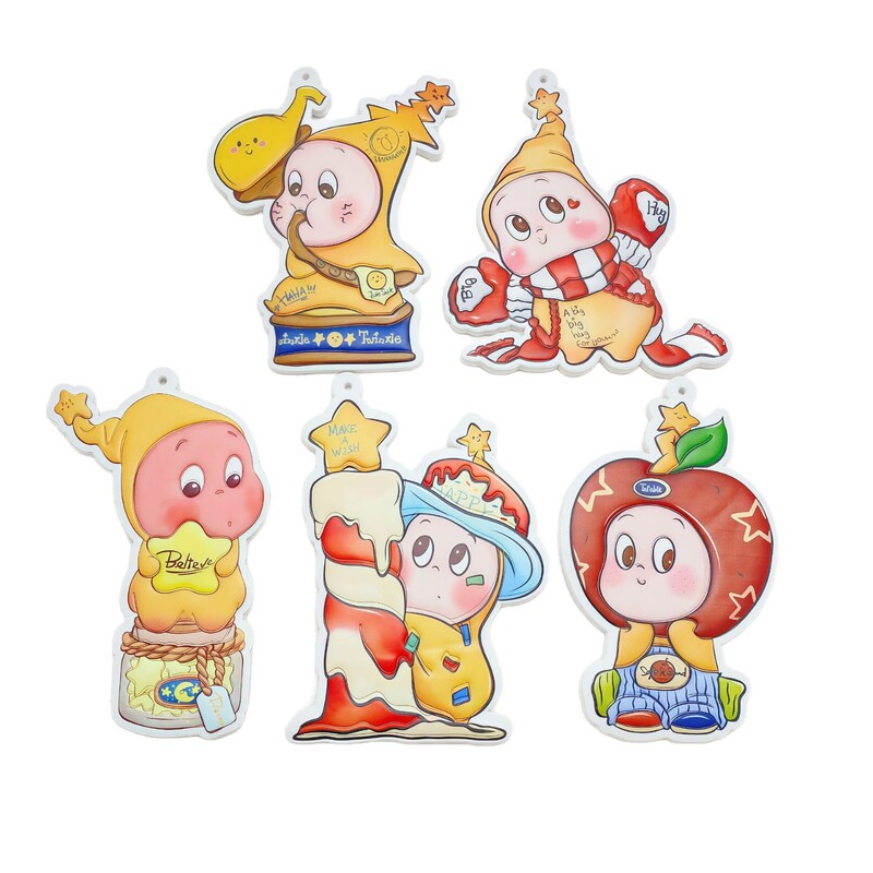 miu系韩版卡通可爱皮革星星人小挂件DIY手机链包挂钥匙扣饰品配件|undefined