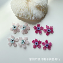 夏日新款五瓣花半成品服装点缀手缝材料加工文艺胸针扣夹自制配件