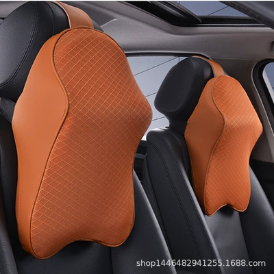 Lumbar Neck Pillow Car Interior: Headrest - cayenne-yellow-headrest
