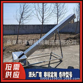 粪便不锈钢U型螺旋输送机 电动绞龙提升机图片 矿山粉煤灰上料机