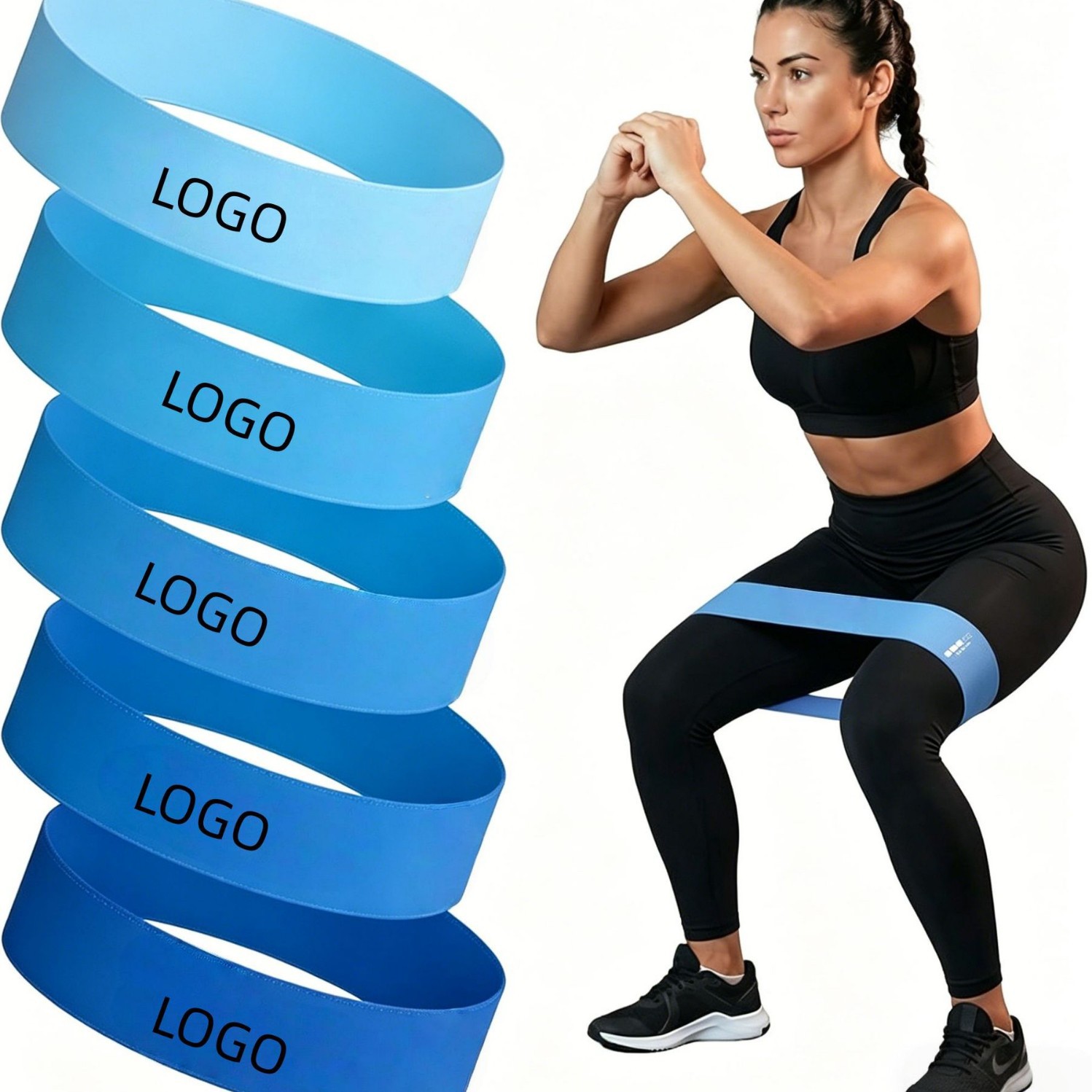 Yoga band, resistance band, exercise squat fitness training hip resistance band, dance elastic loop, stretching band