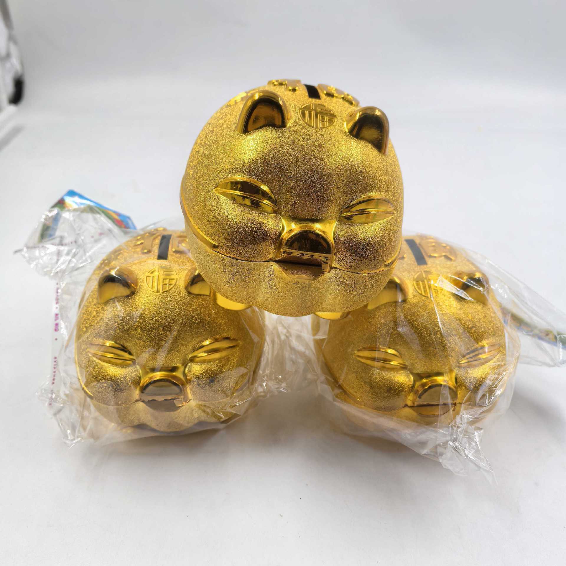 6 pulgadas caja de ahorro de dinero cerdo 2 yuan al por mayor cerdo de oro seis pulgadas monedas de plástico almacenamiento de ahorro de dinero decoración festiva