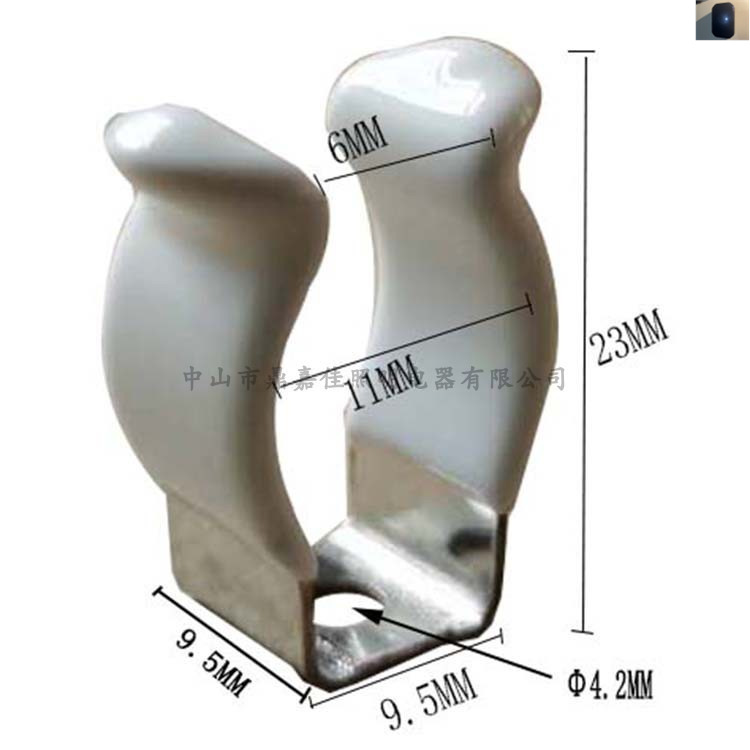T5不锈钢包胶灯管夹 固定卡扣 夹T5管夹子 水族馆金鱼缸卡子