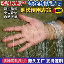 涤纶复丝合股穿边防鸟网大棚通风口专用网防鸟罩全罩养殖用防护网