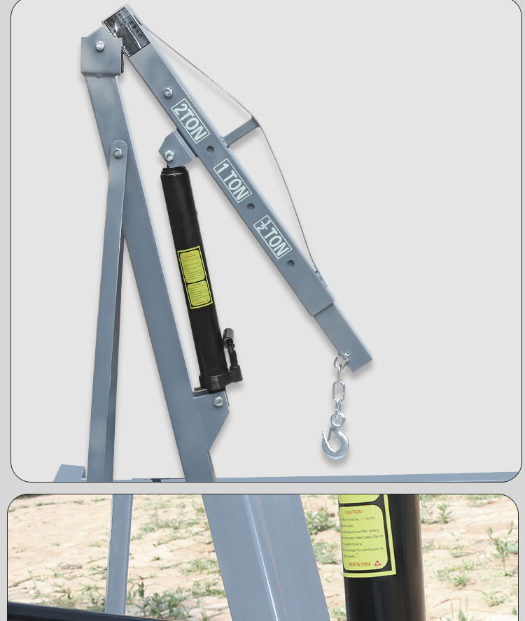 Movable Small Crane Manual Hydraulic Foldable Car Engine Hoist Small Manual Hydraulic Lifting Crane