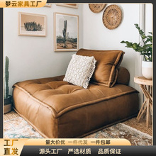 意式豆腐块布艺沙发单人双人科技布小户型客厅组合方块沙发榻榻米