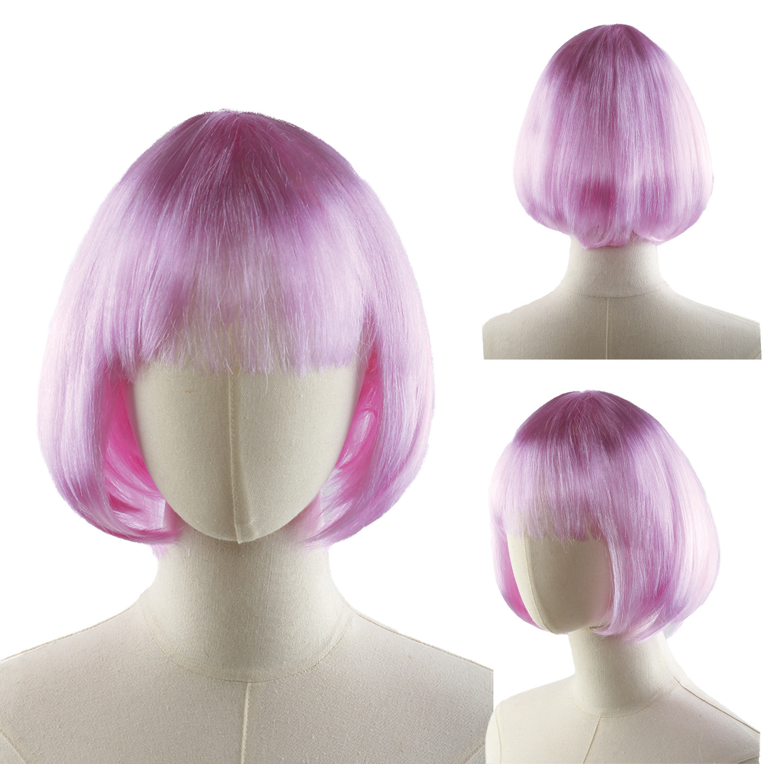 Cabello corto y recto de la mujer, cabello estudiantil, facial, chica famosa en línea, bobobo, bobobo, cabeza P, dulce y lindo