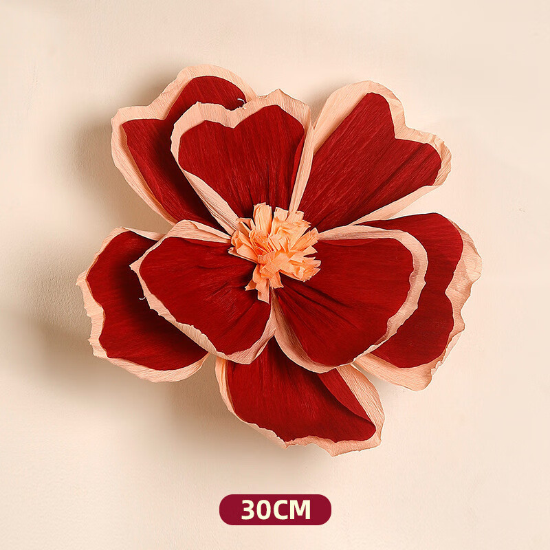 Suministros de Boda boda plisado flor sala de estar decoración de la boda crepé Flor de papel diseño de la habitación de la boda traje Garland arte de papel flor