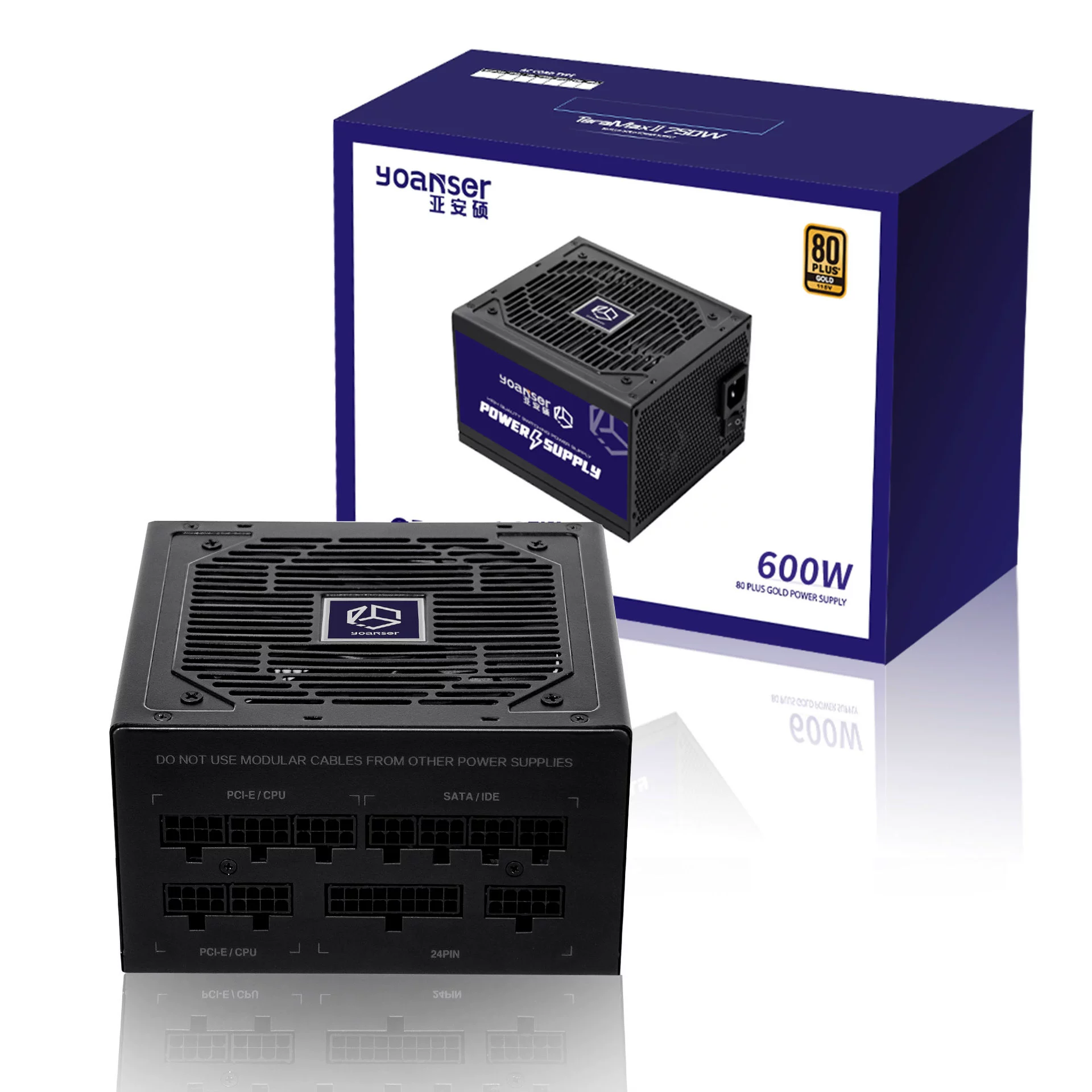 600Вт Стабильная филиальная сила máquina Power Power Gold Certification Active ATX3.0 Power Производитель на заказ