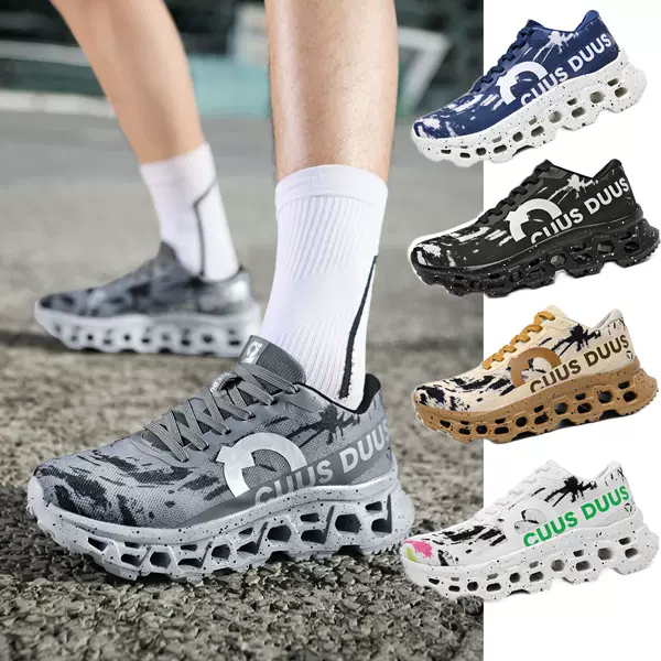 New Cross-Border Camouflage Breathable Outdoor Shock-Absorbing Sports Shoes for Men and Women, Trendy Casual Shoes, Marathon Running Shoes