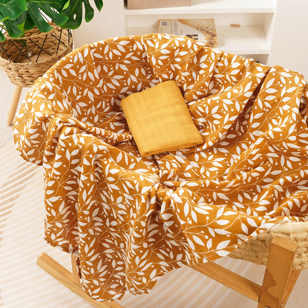 Kangobaby Newborn baby Cuff muslin Cotton Gauze Bath Towel baby blanket