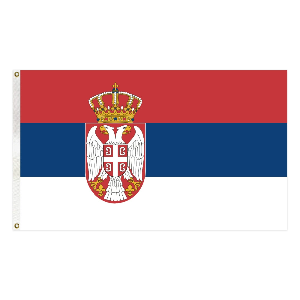 Кросс-бордер Амазон Сербский флаг 90x150 см 100% полиэстер Сербский мировой флаг