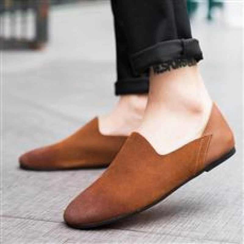 2025 ретро Британские маленькие кожаные туфли Мужские повседневные кожаные туфли с заострением легких дышащих Мужские туфли Повседневные 38-44 ярдов