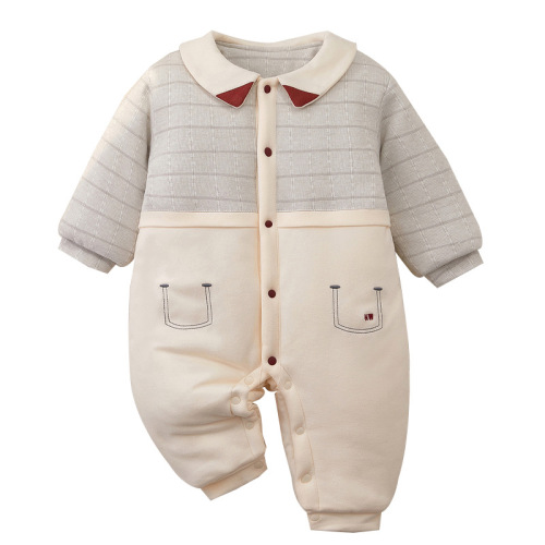 Baby clothes winter thickened quilted robe long-sleeved rompers baby clothes newborn cotton baby jumpsuit
