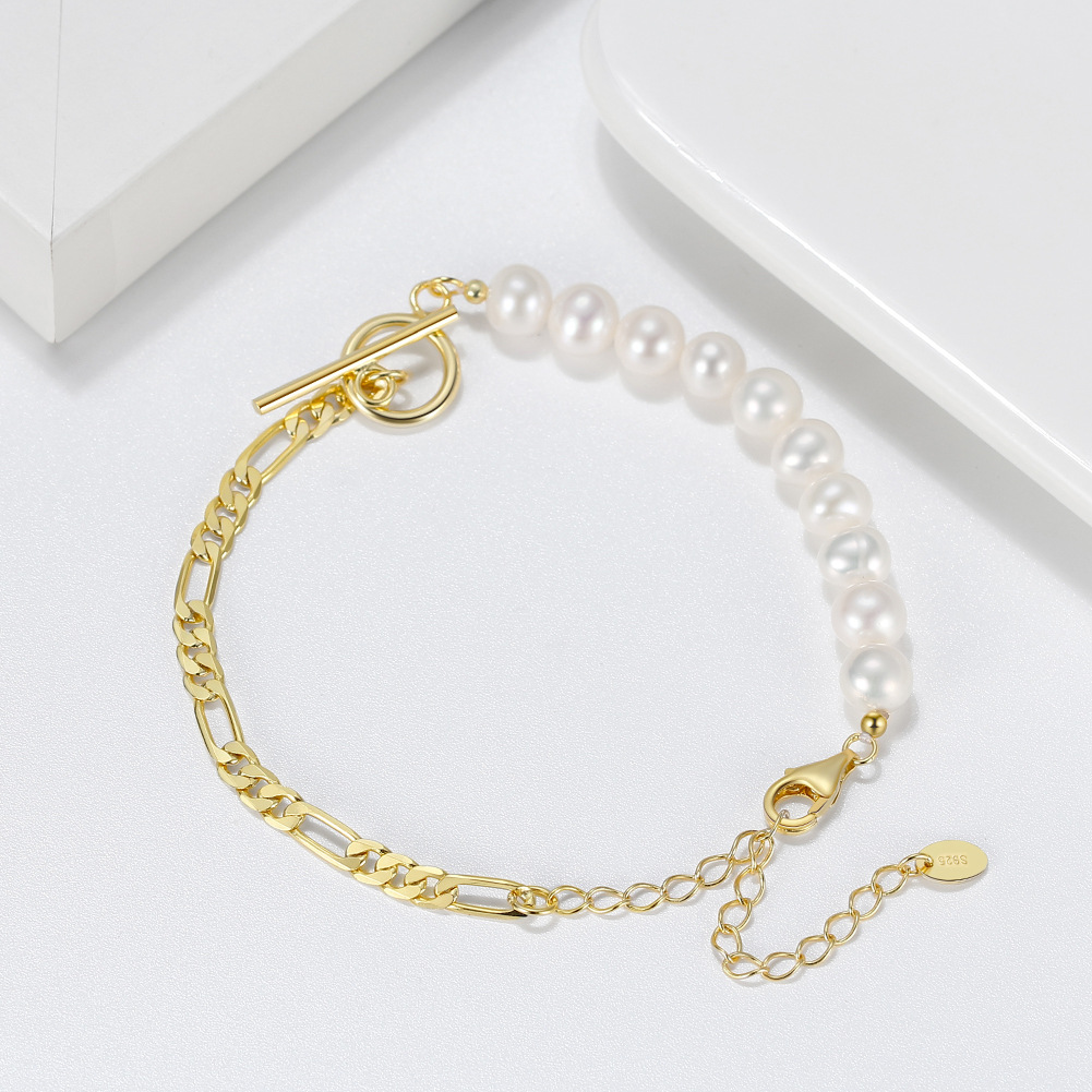 6g Weight 0.03µm Gold Plating Thickness Electroplating Gold Plating Process Spring Ring Trigger Clasp Closure Clasp Closure Type Platinum Plated, Silver Plated Plating Material Stone-Free Inlay Material Bracelets Classification 925 sterling silver Chain Material 1 Piece Quantity Daily Occasion 925 Sterling Silver, Freshwater Pearl Material Geometric Pattern Women's Gender Simple Style Style Plating Craft 1 Piece 925 Sterling Silver Freshwater Pearl Geometric 925 Sterling Silver Bracelets 4