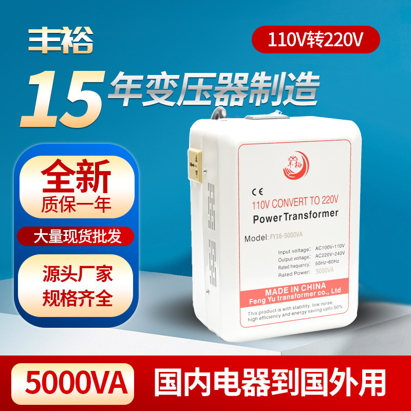 Power Supply Voltage Conversion Transformer for Domestic Appliances 110V to 220V 5000W Toroidal High-Power for Foreign Export