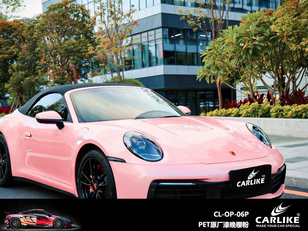 Carlake pintura original del coche concubina sonrisa coche que cambia de color película Huayue Rosa película del cuerpo PET no naranja etiqueta engomada del grano