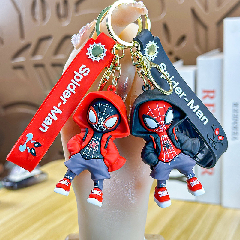 2026 Spider-Man Sweatshirt Style Marvel Keychain Claw Machine Hot-Selling Export Souvenir Small Gift Wholesale