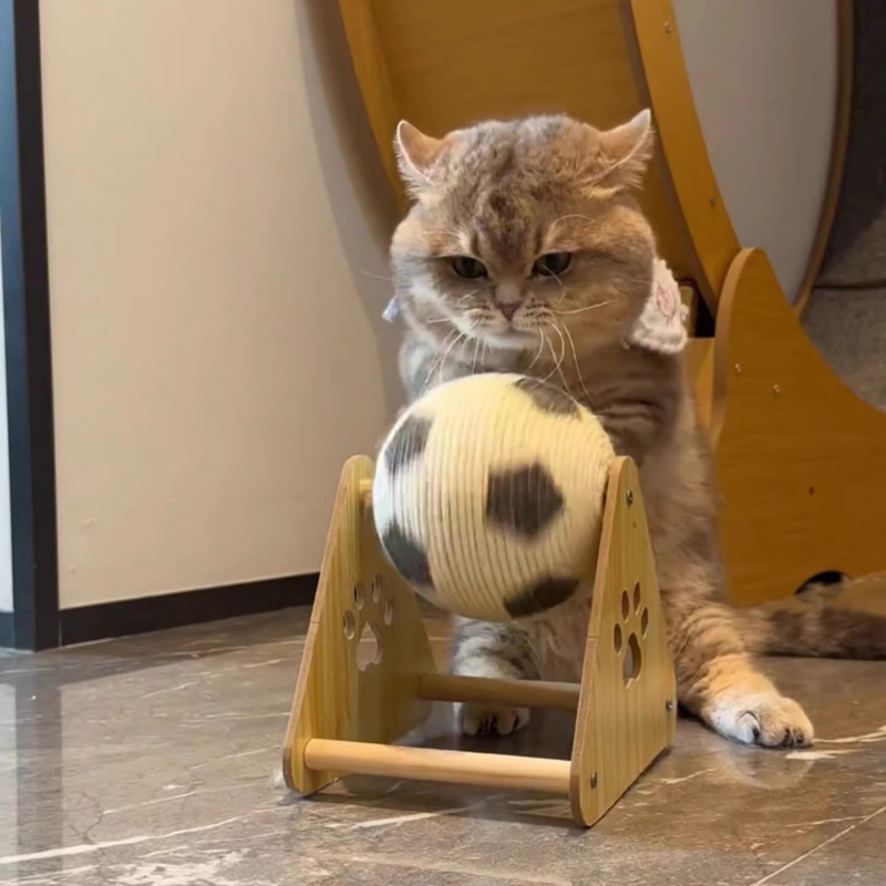 猫咪玩具立式猫抓球滚球剑麻猫抓板耐磨不掉屑自嗨磨爪猫爬架用品|undefined