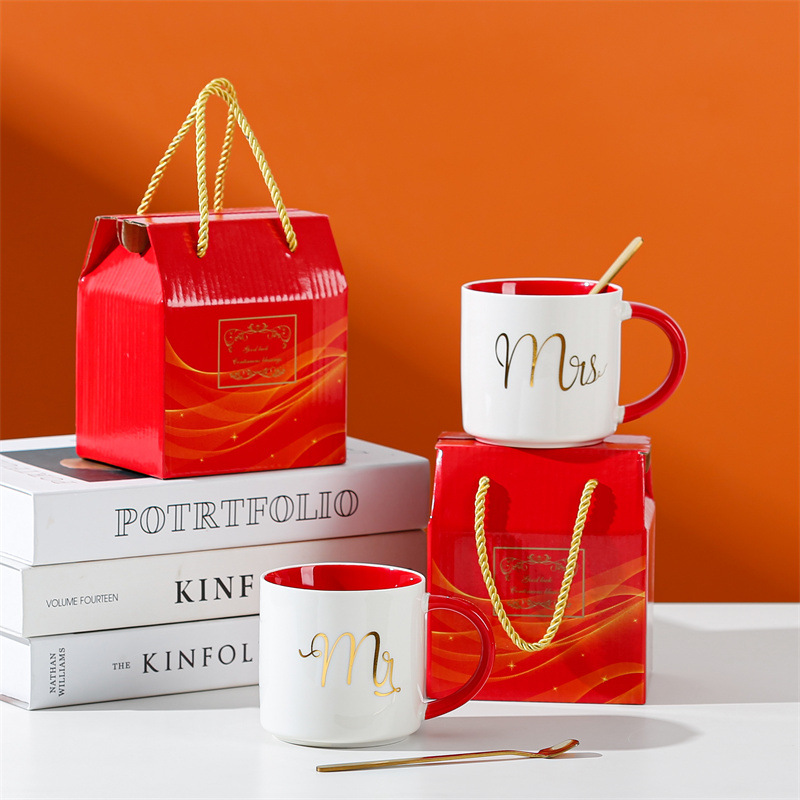 Taza de cerámica creativa taza de café de dibujos animados abre un pequeño evento de regalo publicitario taza de agua LOGO