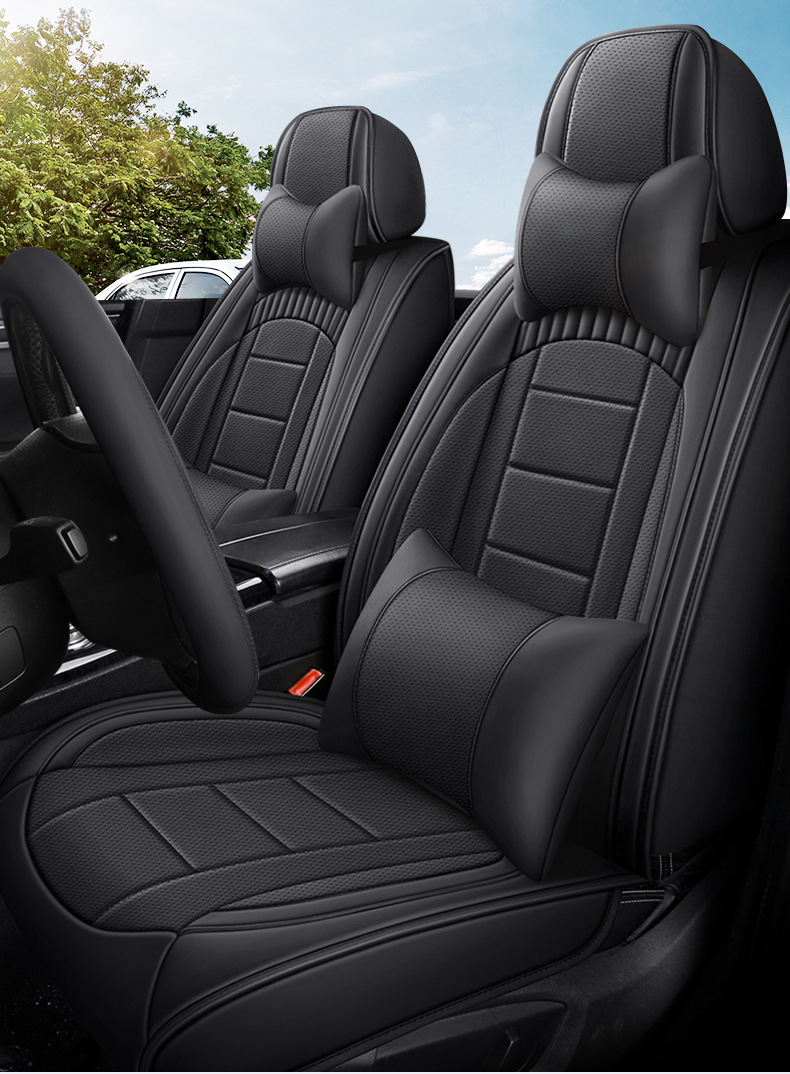2025 New All-Inclusive Full-Leather Car Seat Cover Ladder Full-Leather Car Seat Cushion for All Seasons Amazon Wholesale