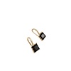 Sophisticated small square zirconium, earrings, simple and elegant design