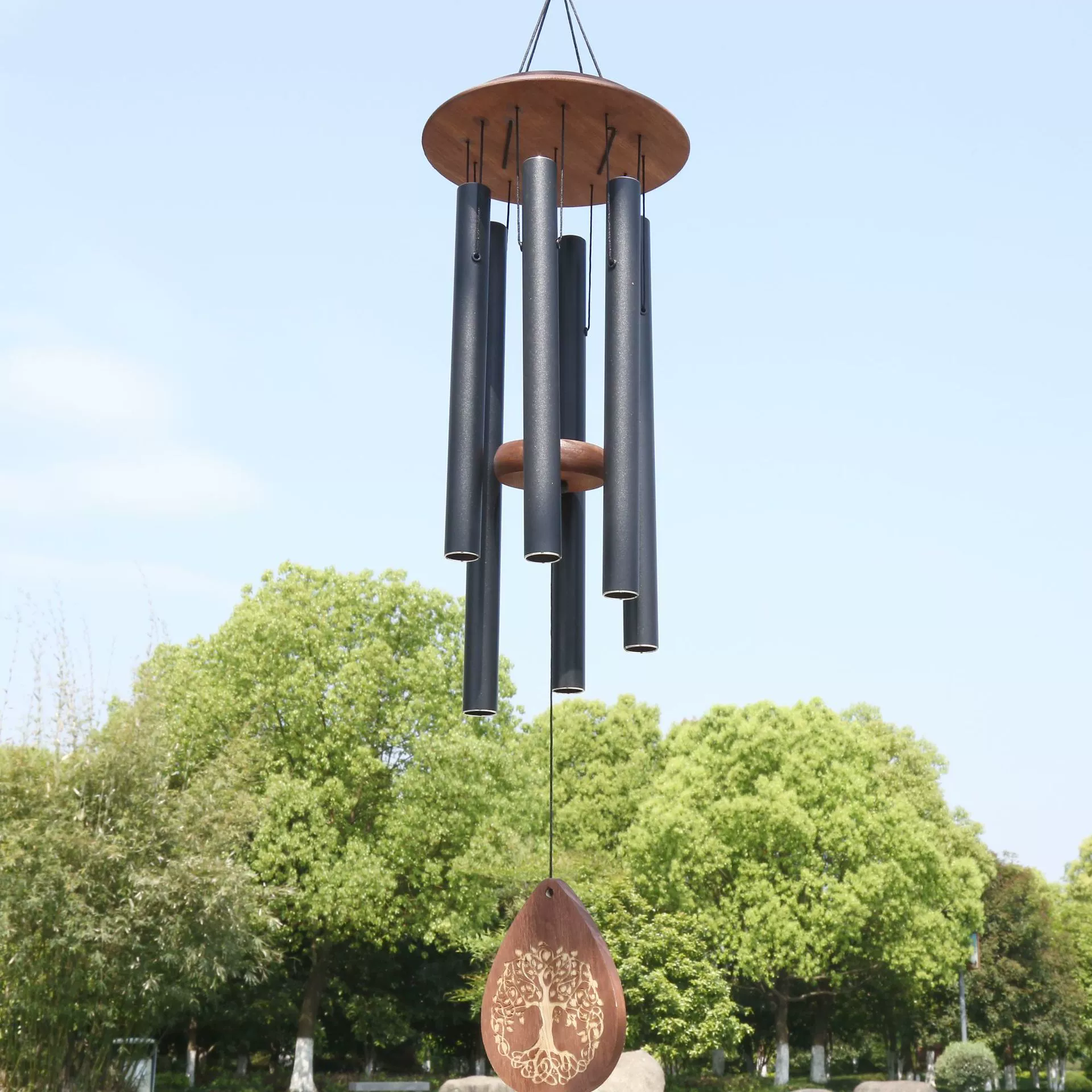 В наличии 6-трубный 32-дюймовый Tree of Life Европейская и американская трансграничная металлическая трубка Музыка Ветряной колокольчик Подвеска для украшения сада