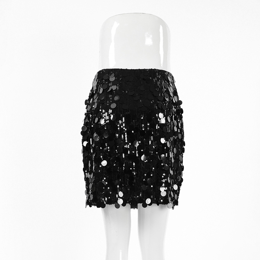 175g Weight Short Mini Dress Dress Length Type Hip Skirt Dresses Type Polyester Fabric Type Mid Waist Waist Line Inelastic Elasticity Casual, Holiday Occasion Slim Fit Type Solid Color Pattern Summer, Spring, Autumn Season Women's Gender Sequins Design Streetwear Style Summer Spring Autumn Streetwear Solid Color Polyester Short Mini Dress Skirts 1