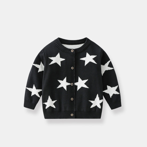 ins baby autumn knitted cardigan baby baby sweater coat spring and autumn infant boy knitted sweater