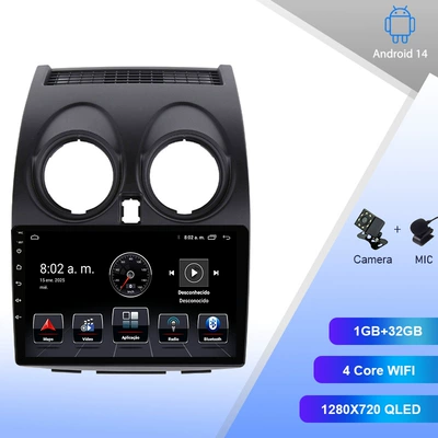 Suitable for 08-13 Nissan Qashqai Android Large Screen Central Control Navigation Stereo Gps Reversing Image (DVD Navigation) - quad-core-1g32gb-wifi
