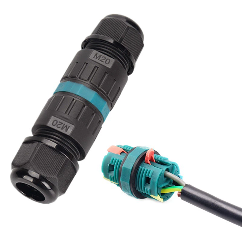 3 соединителя быстр-вставки соединителя ИП68 ядра соединитель провода лампы водоустойчивого свободного от винтов водоустойчивого на открытом воздухе райньпрооф