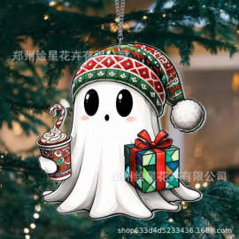 跨境爆款Christmas Window Hanging圣诞节派对装饰品挂圣诞树挂件