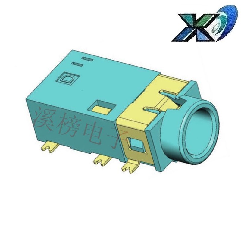 电脑3.5耳机插口四极 电器3.5音频母座四极 四段 贴片3.5耳机插座