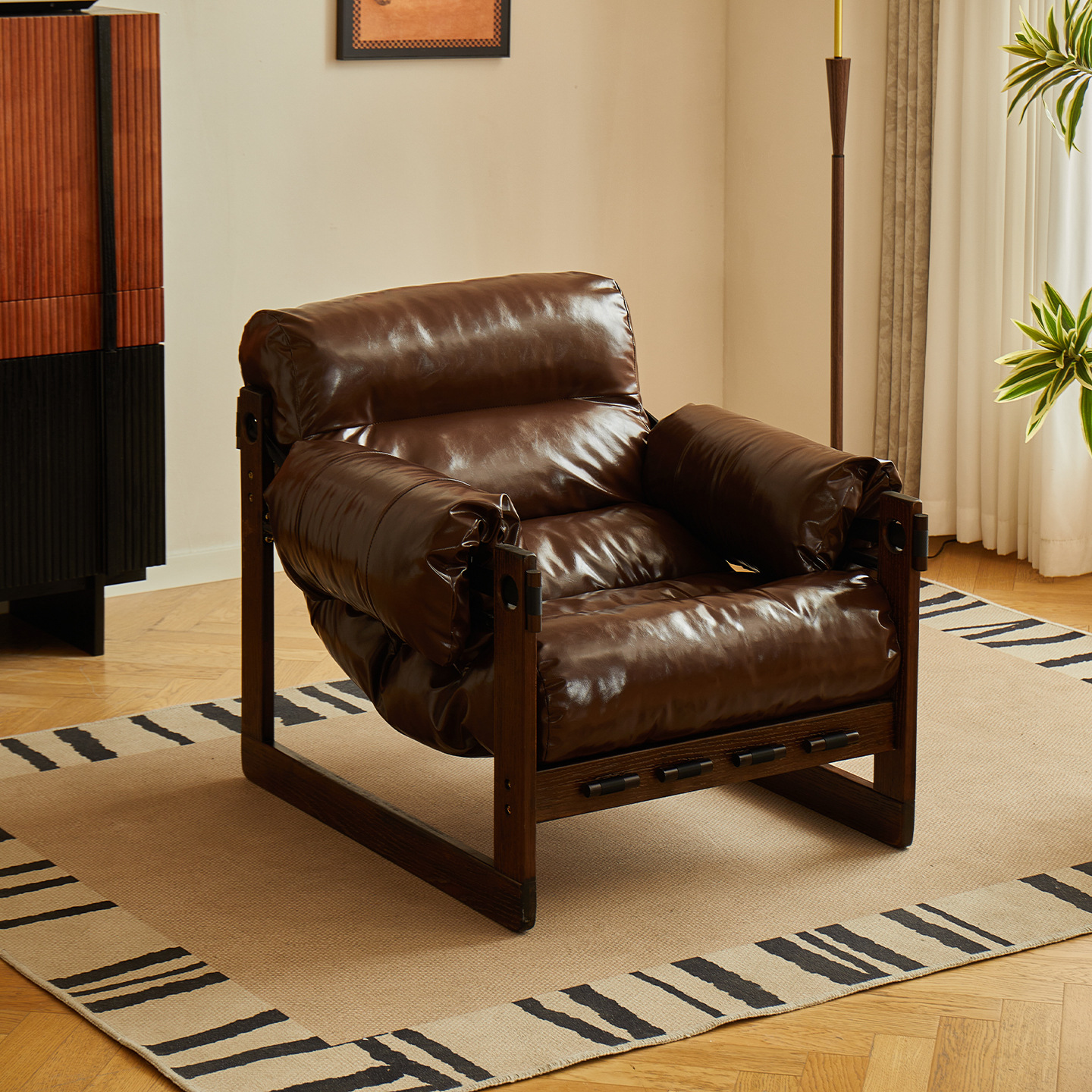 Jersey chair brown [oil wax leather material]