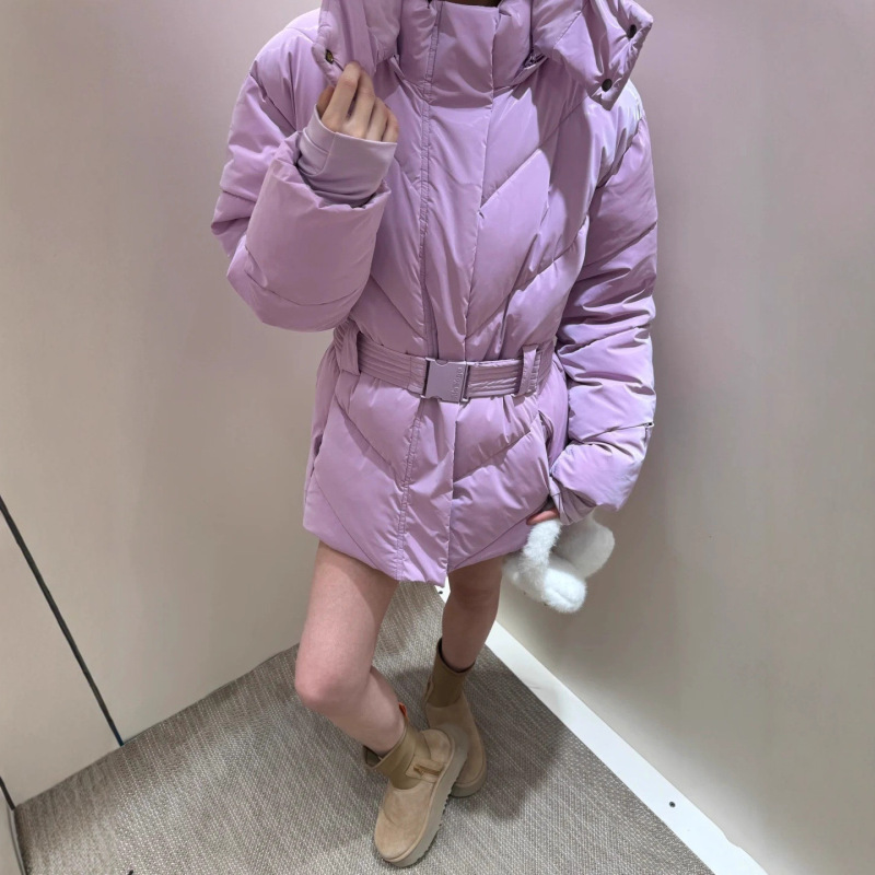 alo欧美风连帽滑雪服加厚加绒棉衣棉服外套女收腰冬季滑雪衣夹克|undefined