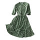 2023 Light Mature High-end Lace-up Dress Design Niche High-end Light Luxury Tight Waist Age-reducing Wave Point Dress for Summer