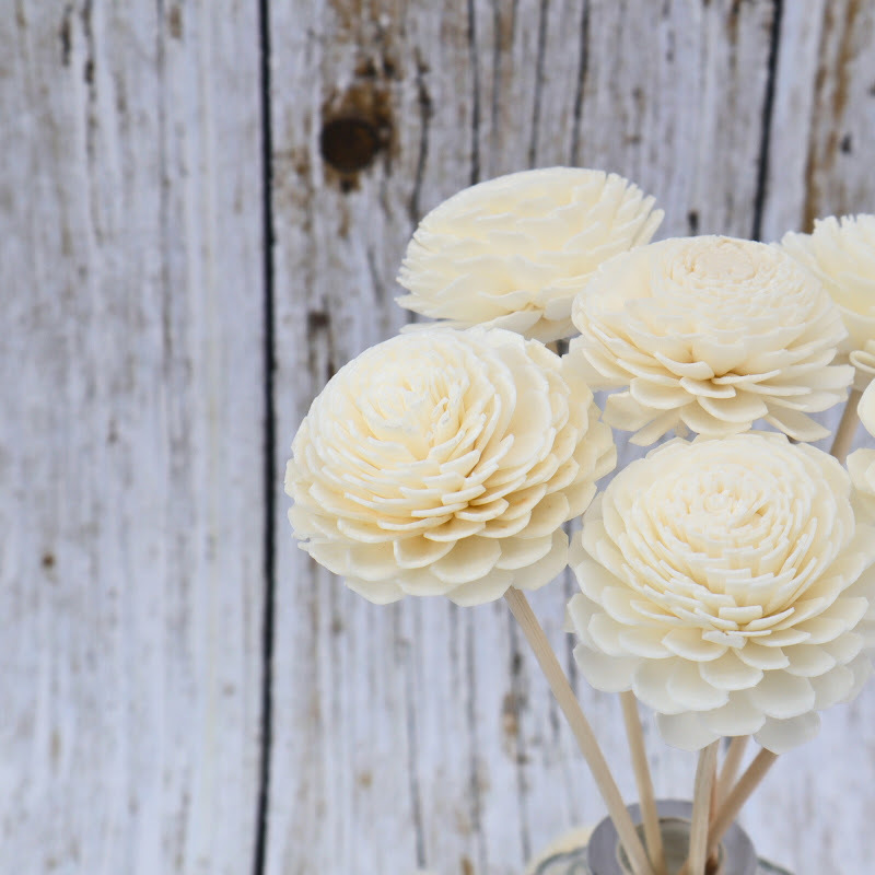 4.5cm 꽃 머리와 섬유 가지