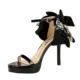 7252-H108M European and American style high heels, waterproof platform, height increasing bow, straight strap, exposed toe, banquet slim heel sandals