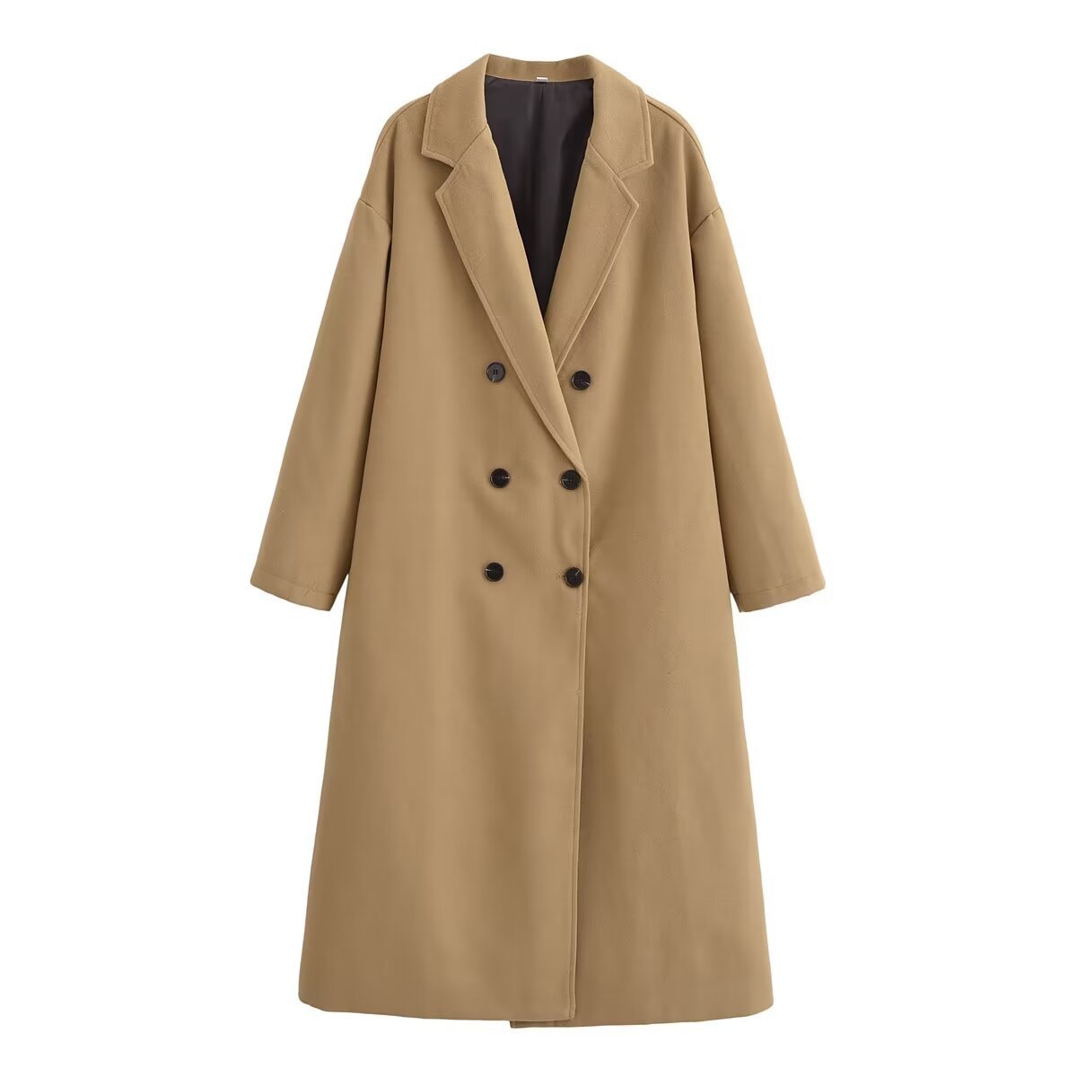 Women's clothing 2024 summer new item camel short scarf woolen coat jacket_voghion.com