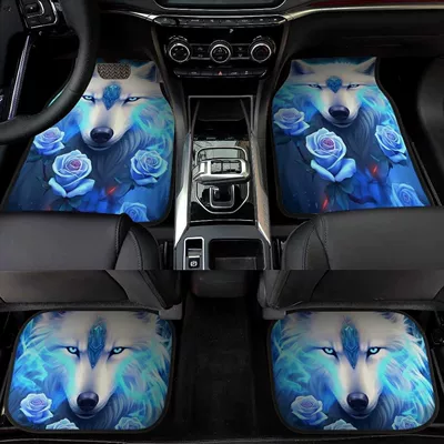 Car Mat Four-piece Set Dirt-resistant, Avtomobil döşəmə paspasları - wolf-king-22-3344cm-two-piece-pack