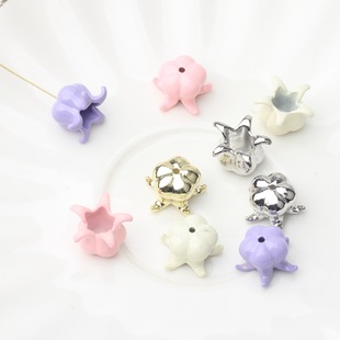 Alloy fashion cute oil drop plating l lof Lily orchid Bud beads DIY jewelry pendant beads accessories wholesale
