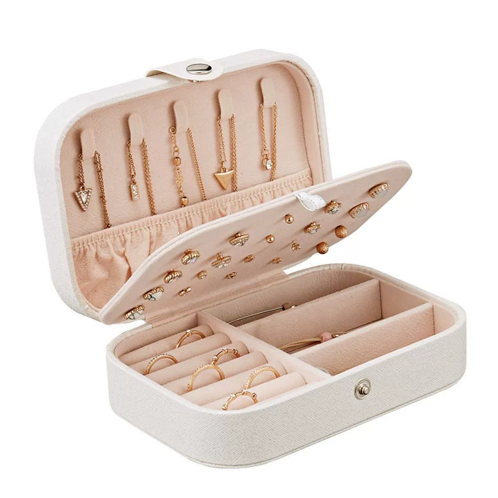 Jewelry Box Travel Ring Necklace PU Leather from Yomiego