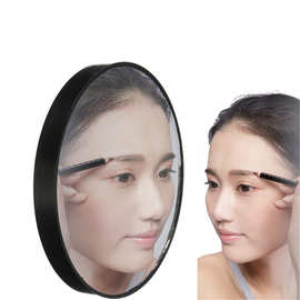 厂家直销圆形4.3英寸110mm单面小镜子卫浴吸墙15倍吸盘放大化妆镜