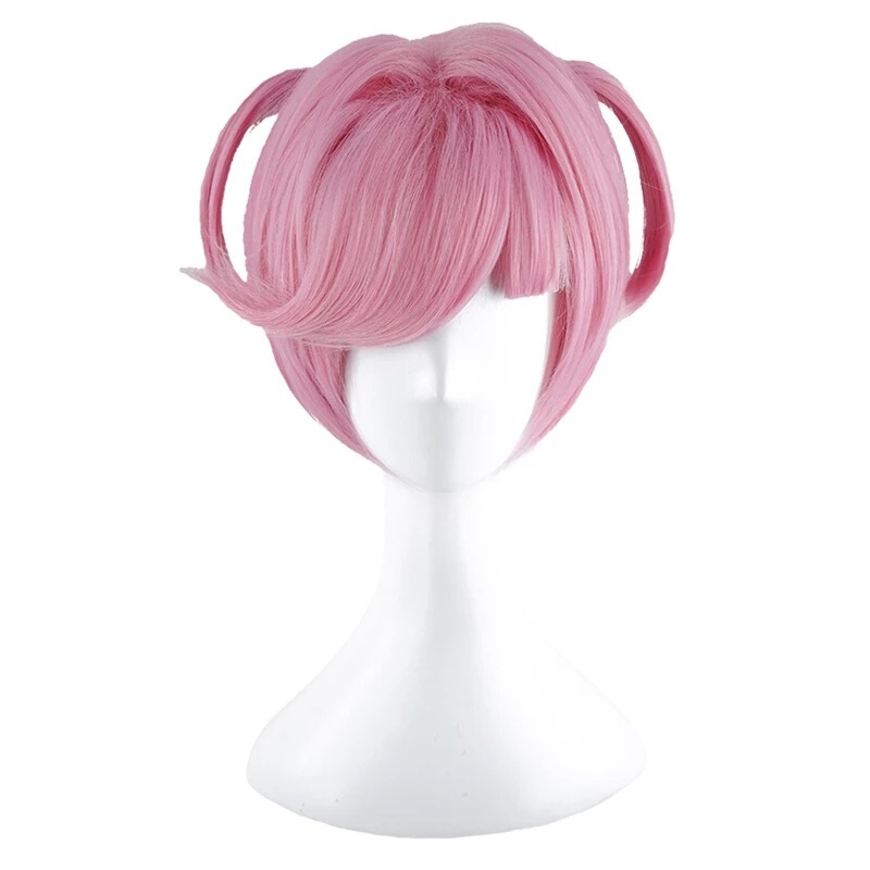 Heartbeat literature club cos wig doki doki literature club pink short hair wig