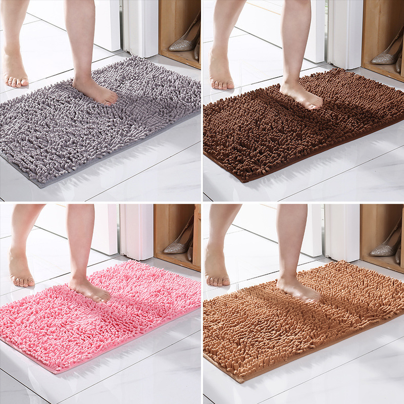 Cross-Border Chenille Bathroom Floor Mats, Non-Slip Mats, Bathroom Door Absorbent Mats, Entry Mats, Household Foot Mats, Entrance Doors