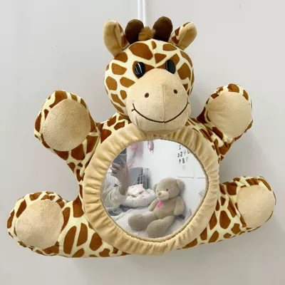 Children's safety seat rearview mirror Large field of view rear view auxiliary mirror - cartoon-bambi-deer-observation-mirror